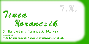 timea morancsik business card